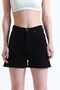 Kn High Waist Denim Women's Black Denim Shorts - 4