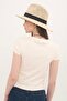 Ecru Baby Overlock Short Sleeve Blouse Camisole Ribbed Women's Blouse. - 5