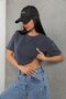 Smoked Ultra Soft Touch: Modal Crop Top Series Women's T-Shirt @Savona - 7