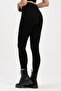Black High Waist, Slimming, Firming Rib Detailed Interlock Tights - 6