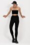 Black High Waist, Slimming, Firming Rib Detailed Interlock Tights - 2