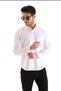 White Gabardine Sweat-Absorbing Breathable Regular Men's Shirt - 4