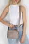 Women's Mink Crinkle Fabric Water Resistant Three Compartment Crossbody Bag - 2