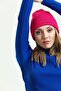 Cobalt Blue Turtleneck Ribbed Camisole Long Sleeve Knitted Blouse - 2
