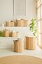 Set of 3 Jute, Closet Laundry Children's Room Toy Organizer Folding Storage Basket Organizer - 5