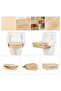 2 Pieces Beige Covered Cabinet Drawer Jewelry Laundry Folding Storage Box Organizer 30X23X11 - 5