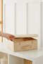 2 Pieces Beige Covered Cabinet Drawer Jewelry Laundry Folding Storage Box Organizer 30X23X11 - 2