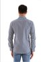 Navy Blue Striped White Regular Men's Shirt - 6