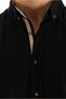 Black Short-Sleeved Striped Regular Men's Shirt - 4