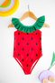 Stylish Girl's Swimsuit - Cross Ruffle Straps