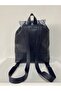 Patterned Navy Blue Backpack - 2