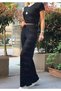 Trend Esinty Women's Wide Leg Short Ribbed fabric Basic Suit