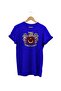 Gray Wolf Symbol and Turkish Flag Turkey Wolf Printed Regular Fit 100% Cotton Blue T-Shirt