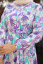 Lilac Hijab Dress - 439 Patterned - 3