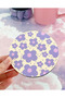 Yellow Purple Daisies Round Cup Scarf