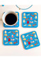 Blue Happy Cats Coaster - 2