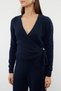 Petrol Crop Wide Fit Double-Breasted Tie-Detail Knitwear Top and Bottom Set Twoaw24Au00016 - 3