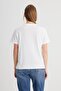 Regular Fit Normal Cut Crew Neck 100% Cotton Broken White T-shirt - 5