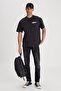 Loose Fit Relaxed Cut Crew Neck 100% Cotton Black T-Shirt - 3