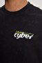 Loose Fit Relaxed Cut Crew Neck 100% Cotton Black T-Shirt - 5
