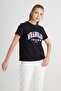 Regular Fit Regular Cut Crew Neck 100% Cotton Black T-Shirt