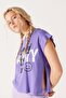 Regular Fit Regular Cut 100% Cotton Crew Neck Lilac T-Shirt - 3