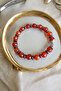 Agate Bracelet, Red Agate Bracelet, Faceted Cut, 10mm Large Size Agate Bracelet - 4