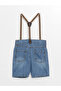 Basic Strappy Baby Boy Jean Shorts with Elastic Waist - 2