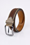 4 cm Double Color Denim and Linen Men's Leather Belt