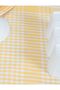 Yellow Colored Checkered 4-Piece Drying Cloth, Nutrition Cover, Serving Napkin 50X70 cm - 4