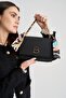 Women's Hand and Shoulder Bag with Scarf Accessory