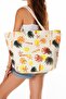 Women's Zippered Beach Bag Patterned Beach Bag Daily Bag Picnic Bag - 2