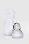 Genuine Leather Thick Sole Lace-Up Women's Sneaker White Shoes - 5