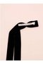 French Style Long Ribbon Pearl Decor Black Velvet Bow Automatic Hairclip - Elegant Women's Hairpin - 5