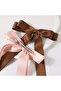White Double-Tailed Bow Model Hair Clip - Ribbon Bow Clip Hairpin - 2