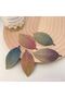 Leaf Fall Design Textured Textured Snap Hair Clip - New Season Side Snap button Clip Model-2 - 5