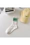 5 Pack Mixed Color Patterned Tennis Socks - 4
