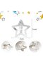 5 Pieces - Star Snap Buckle Y2K Star Style - Metal Silver Star Snap Buckle - 2