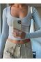 Long Sleeve Crop Top - 3