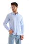 Blue Checkered Striped Regular Men's Shirt - 4