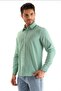 Green Plaid Checkered Striped Regular Men's Shirt - 6