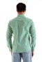 Green Plaid Checkered Striped Regular Men's Shirt - 4