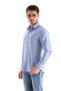 Blue Plaid Checkered Regular Men's Shirt - 5