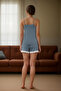 Summer Shorts Pajama Set Lycra Organic Anti-Bacterial Strappy Lace Dowry Nightgown Maternity - 4