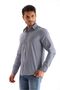 Indigo Plaid Check Cotton Polyester Regular Men's Shirt - 5