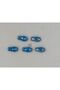 19.89 mm Blue Fish 5-Piece Flat Ceramic Jewelry Making Bracelet Necklace Accessory Beads