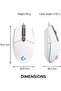 G203 2nd Gen Wired Gaming Mouse, 8,000 DPI, Rainbow Optical Effect LIGHTSYNC RGB-White - 8