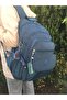 Fcstore Crinkle Fabric Water Resistant Large Size Turquoise Blue Clinker Backpack/Laptop School Bag