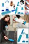 Sofa Clothes Furniture Cushion Upholstery Dust Fluff Cleaner Double Sided Brush Set 2-Piece Cleaning Set