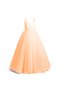 Girl's Salmon Color Long Graduation Birthday Prom Wrap Dress